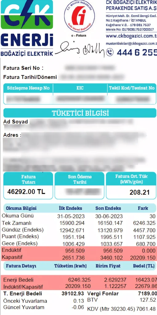Reaktif Ceza Nedir? 3 Reaktif Ceza Nedir ve Elektrik Faturası Örneği